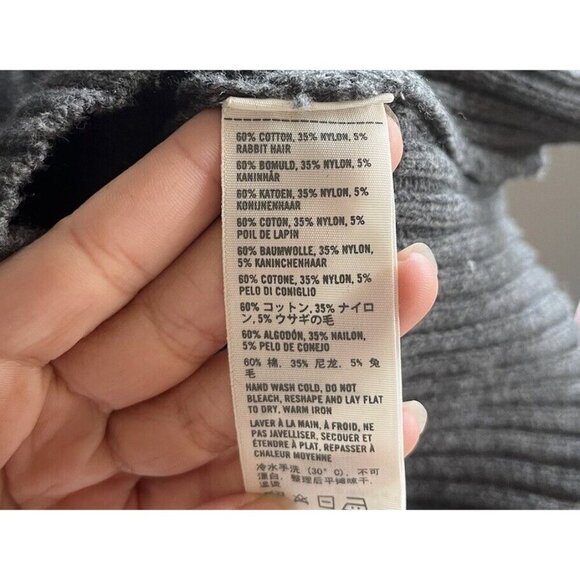 Vintage HOLLISTER Cotton-Nylon-Rabbit Hair V-neck Vintage Sweater top XS - Picture 11 of 11